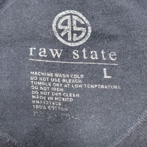 Raw State SS Black Unisex Tee "Freedom Riders Lone Star State" - Size Large - Picture 4 of 4